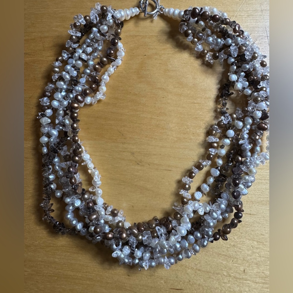 Stunning Pearl and Quartz Necklace